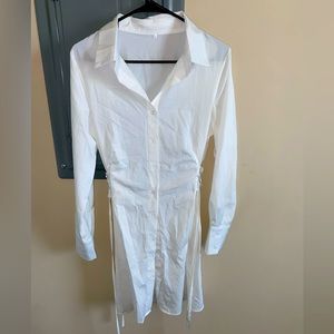 Long Sleeve Collared Corset Dress